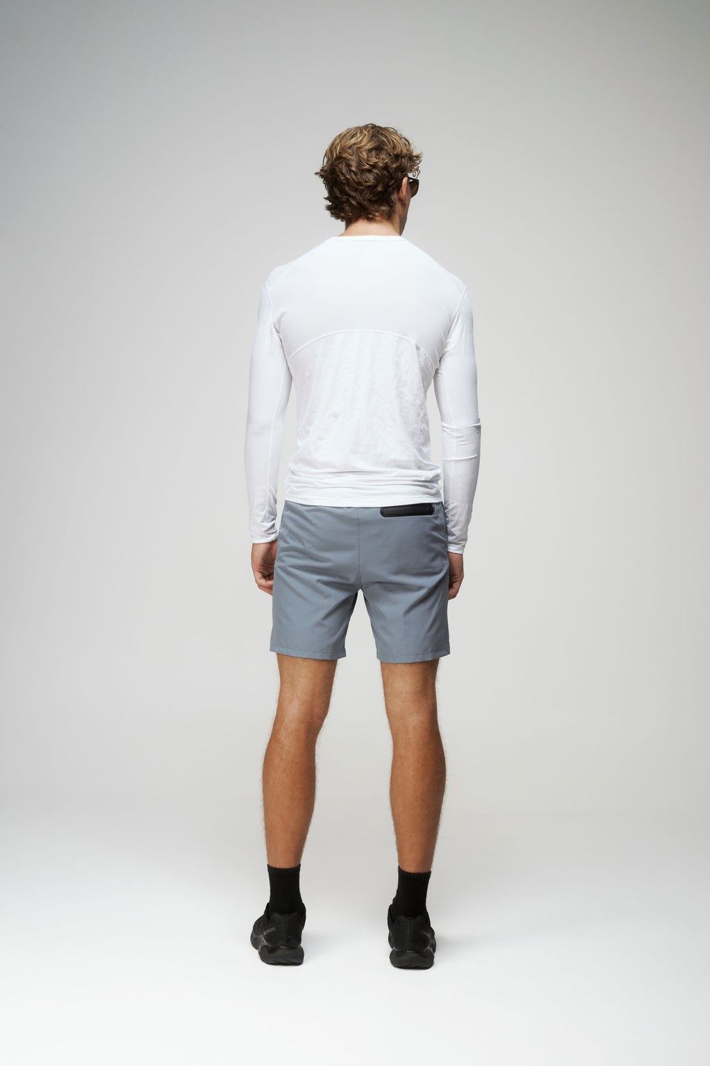 Crew Neck Long Sleeve Shirt in White