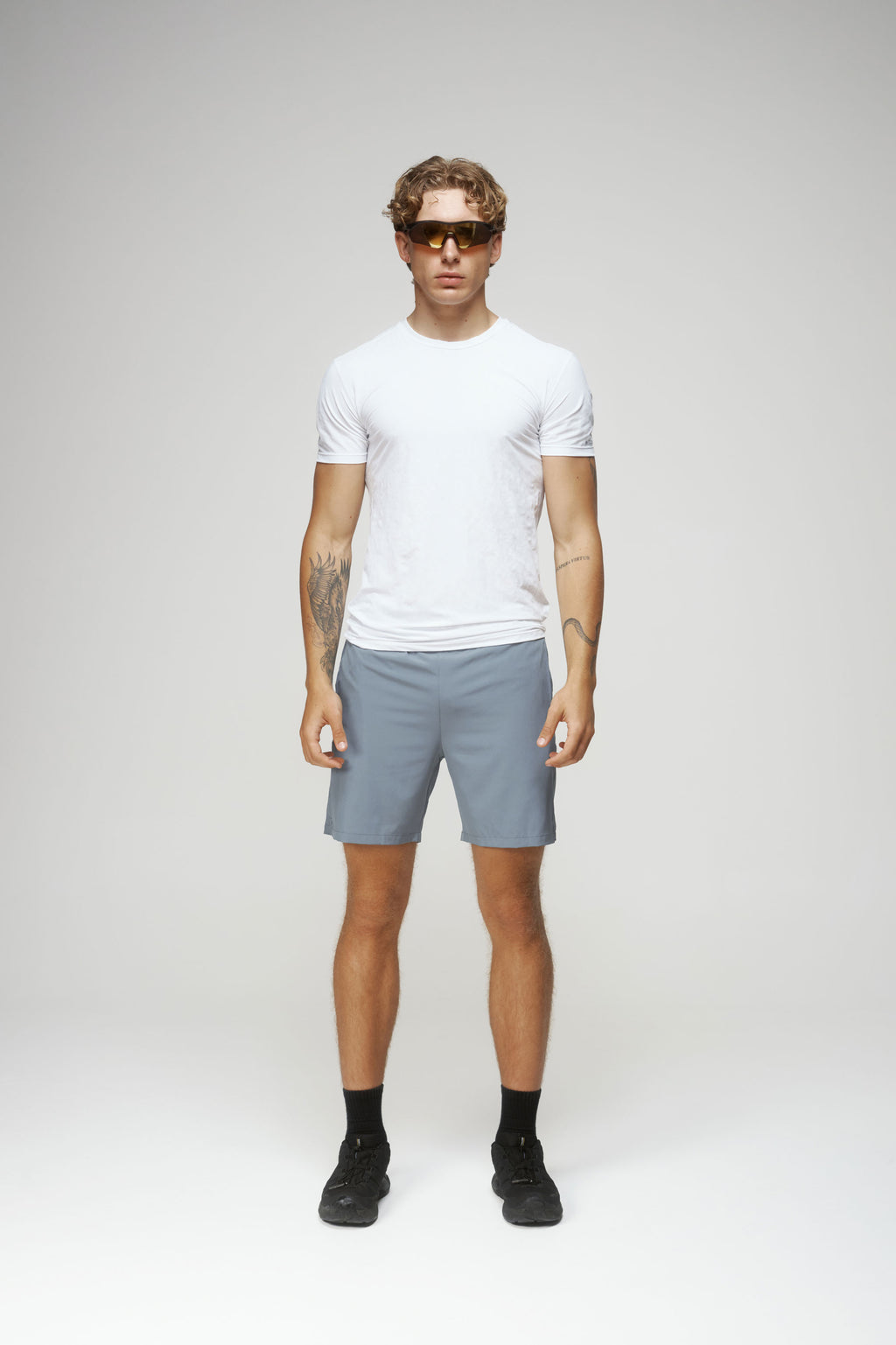 Crew Neck Short Sleeve Shirt in White