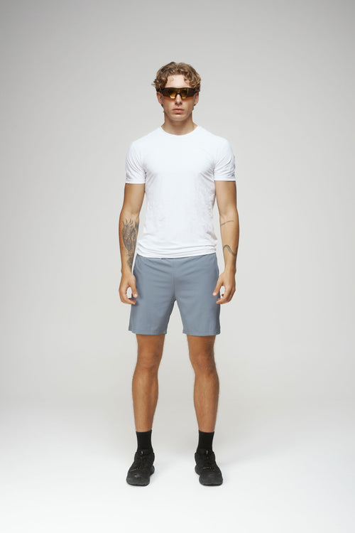 Crew Neck Short Sleeve Shirt in White