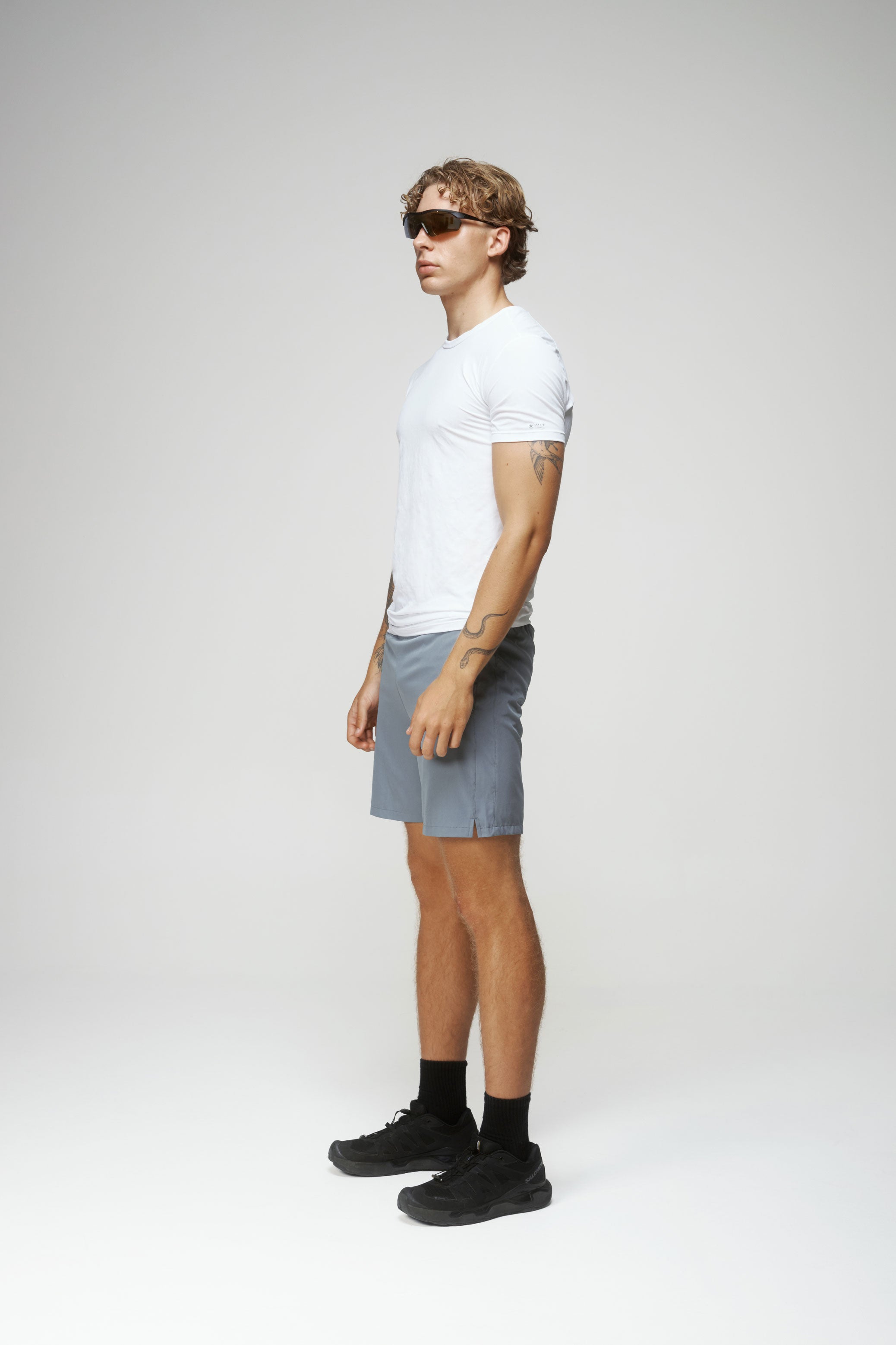 Crew Neck Short Sleeve Shirt in White