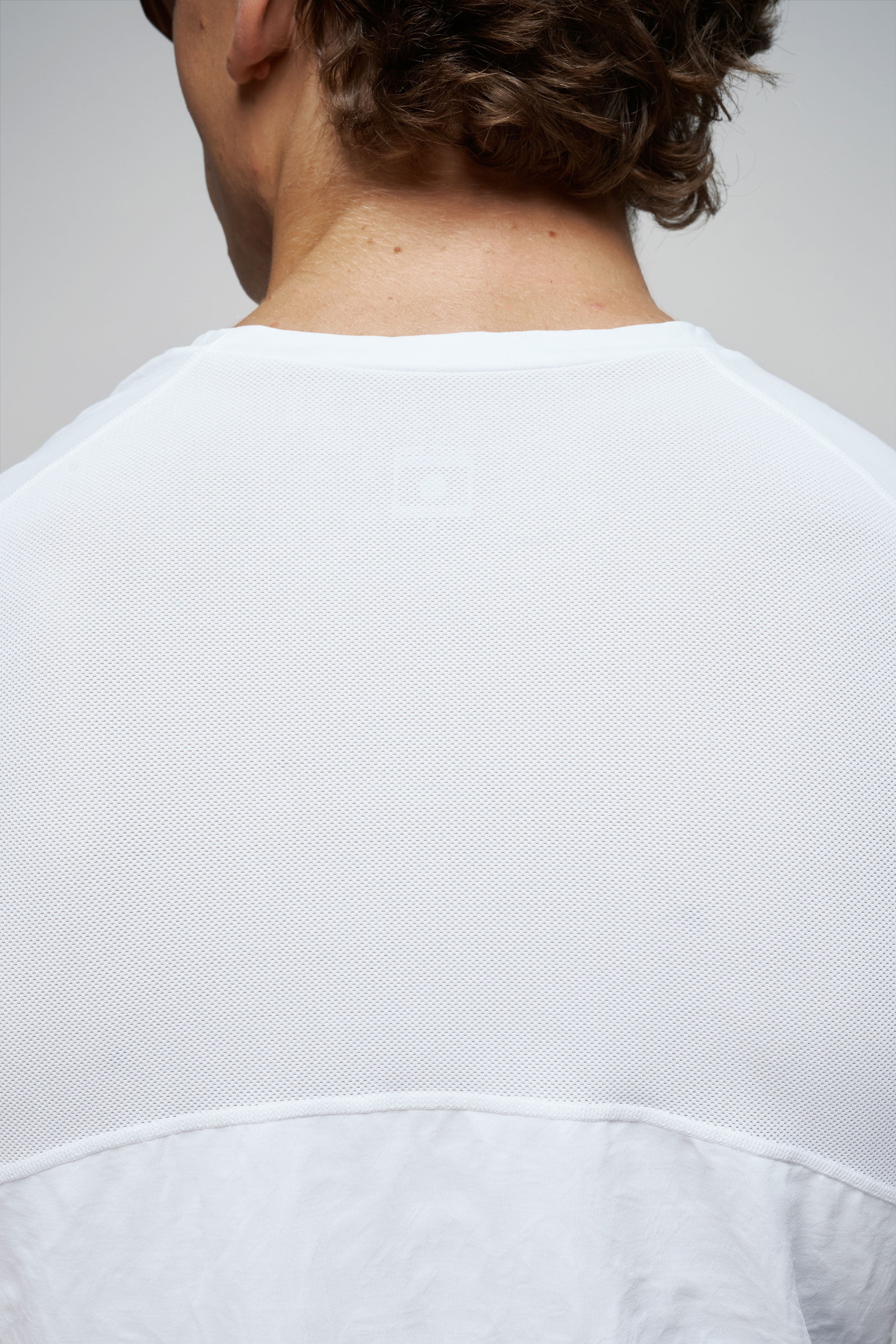 Crew Neck Short Sleeve Shirt in White