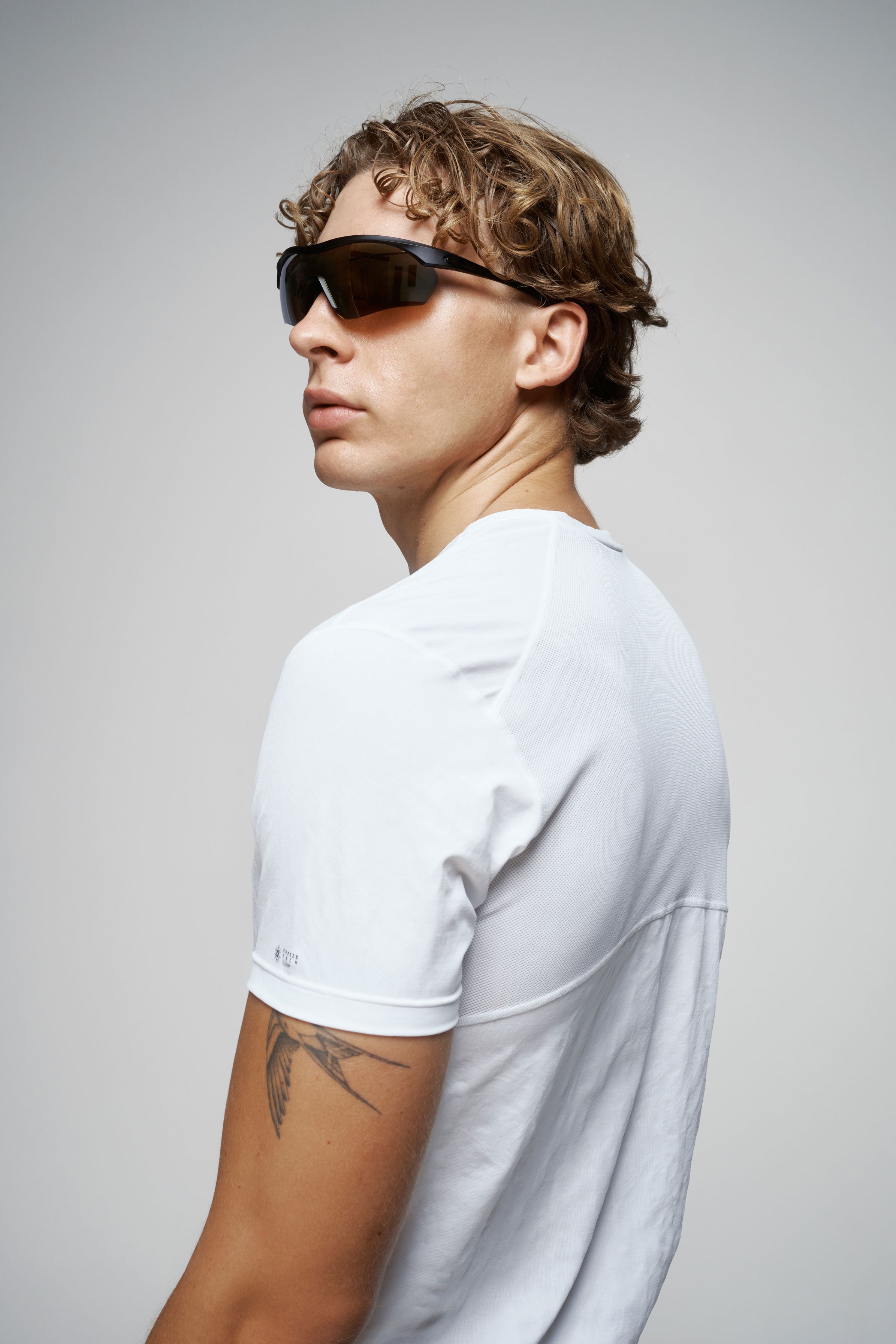 Crew Neck Short Sleeve Shirt in White