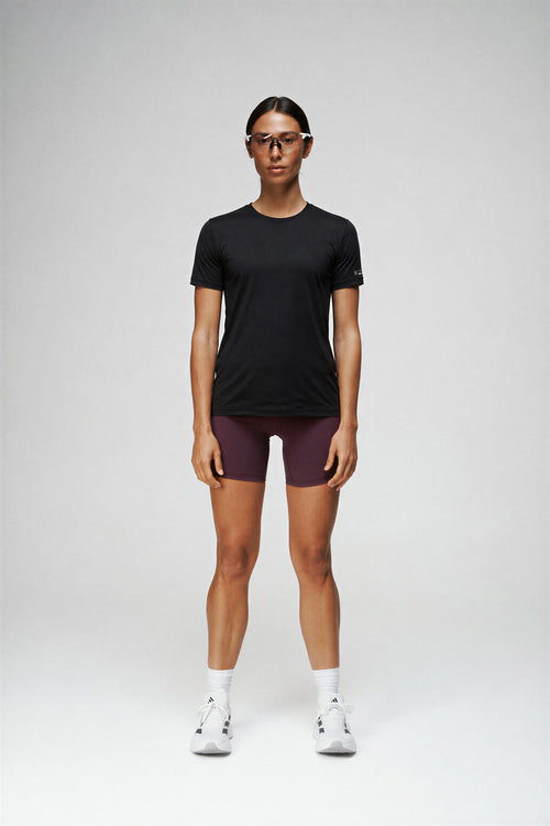 Crew Neck Short Sleeve Shirt in Black