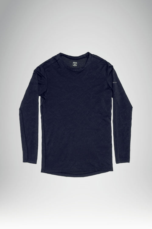 Crew Neck Long Sleeve Shirt in Navy