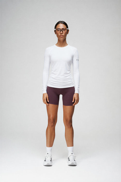 Crew Neck Long Sleeve Shirt in White