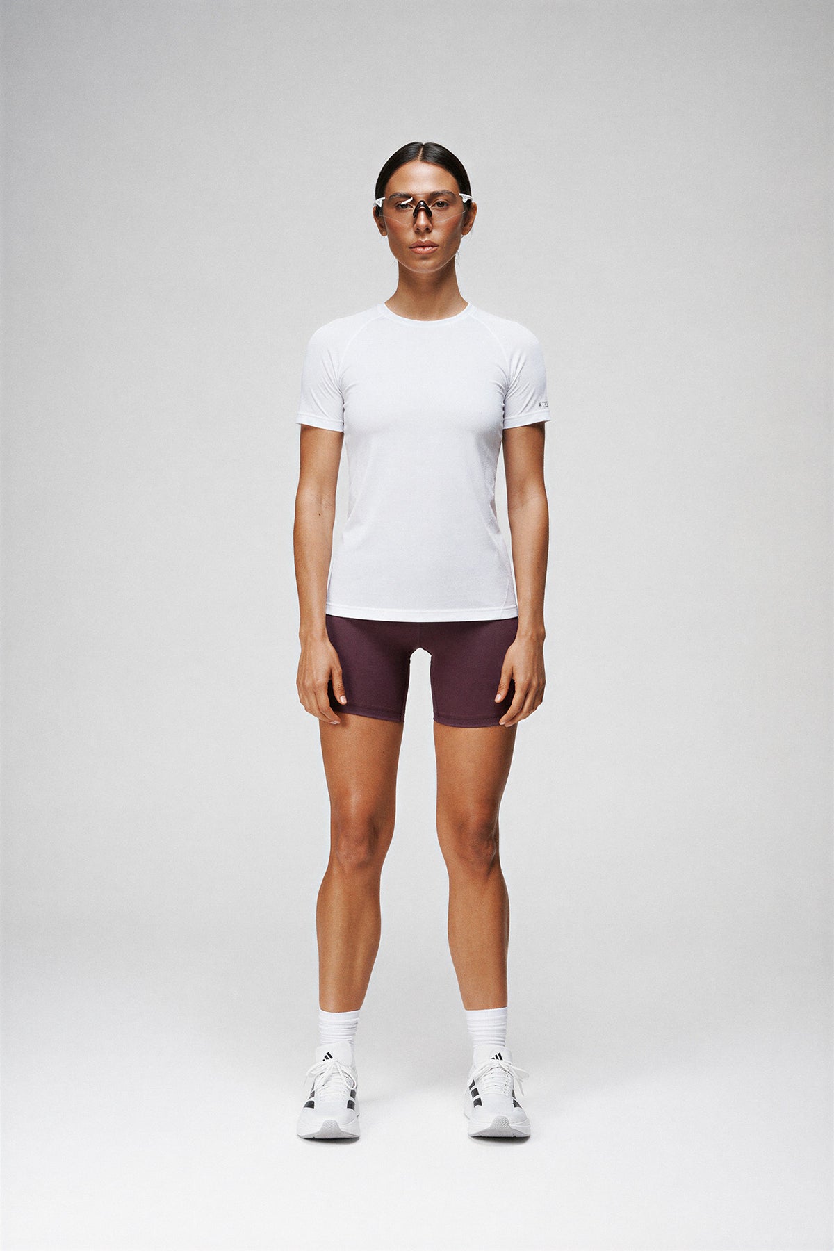 Crew Neck Short Sleeve Shirt in White