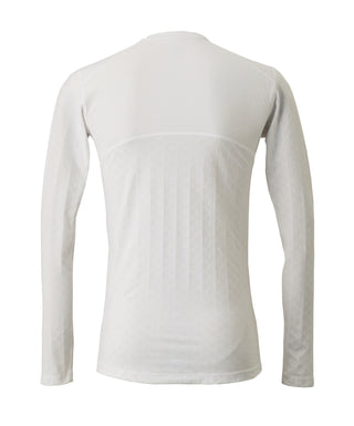 Crew Neck Long Sleeve Shirt in White