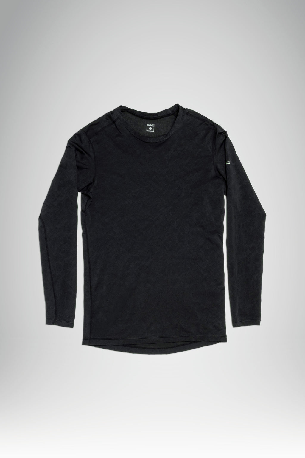 Crew Neck Long Sleeve Shirt in Black