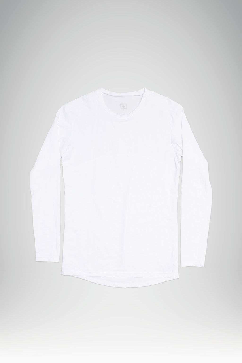 Crew Neck Long Sleeve Shirt in White