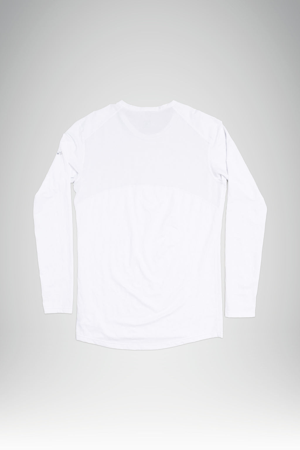 Crew Neck Long Sleeve Shirt in White